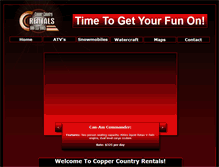 Tablet Screenshot of coppercountryrental.com